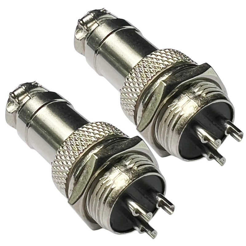 CESS Aviation 3 Pins Plug and Socket Wire Cable Connector - Diameter 0.63" (16mm) (2 Packs) - Image 4